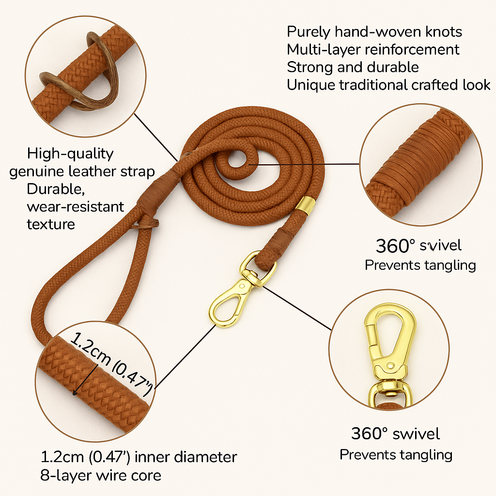 Personalized Rope Leash & Collar Set