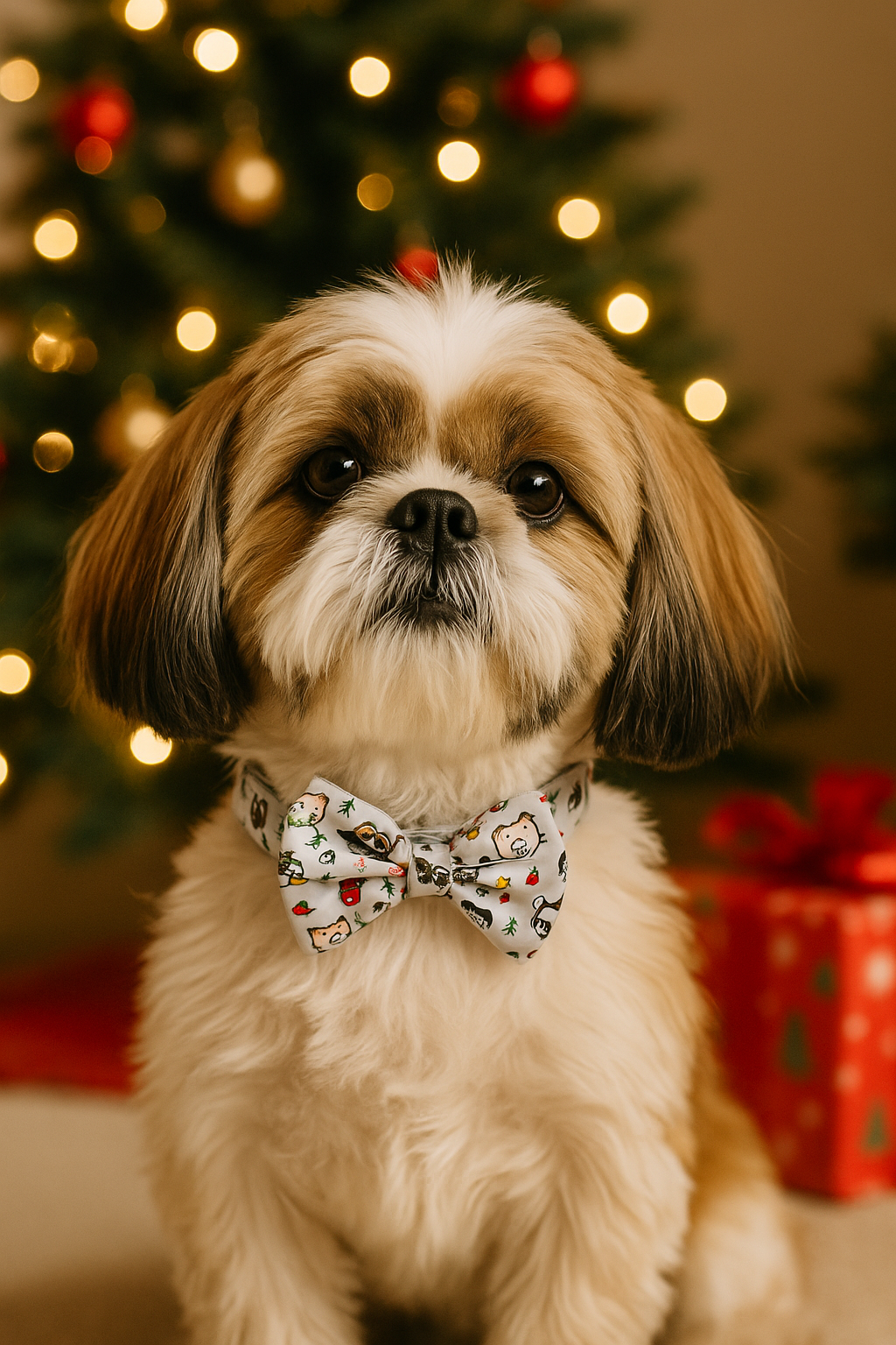 Pawliday Pups Dog Collar with Bow Tie
