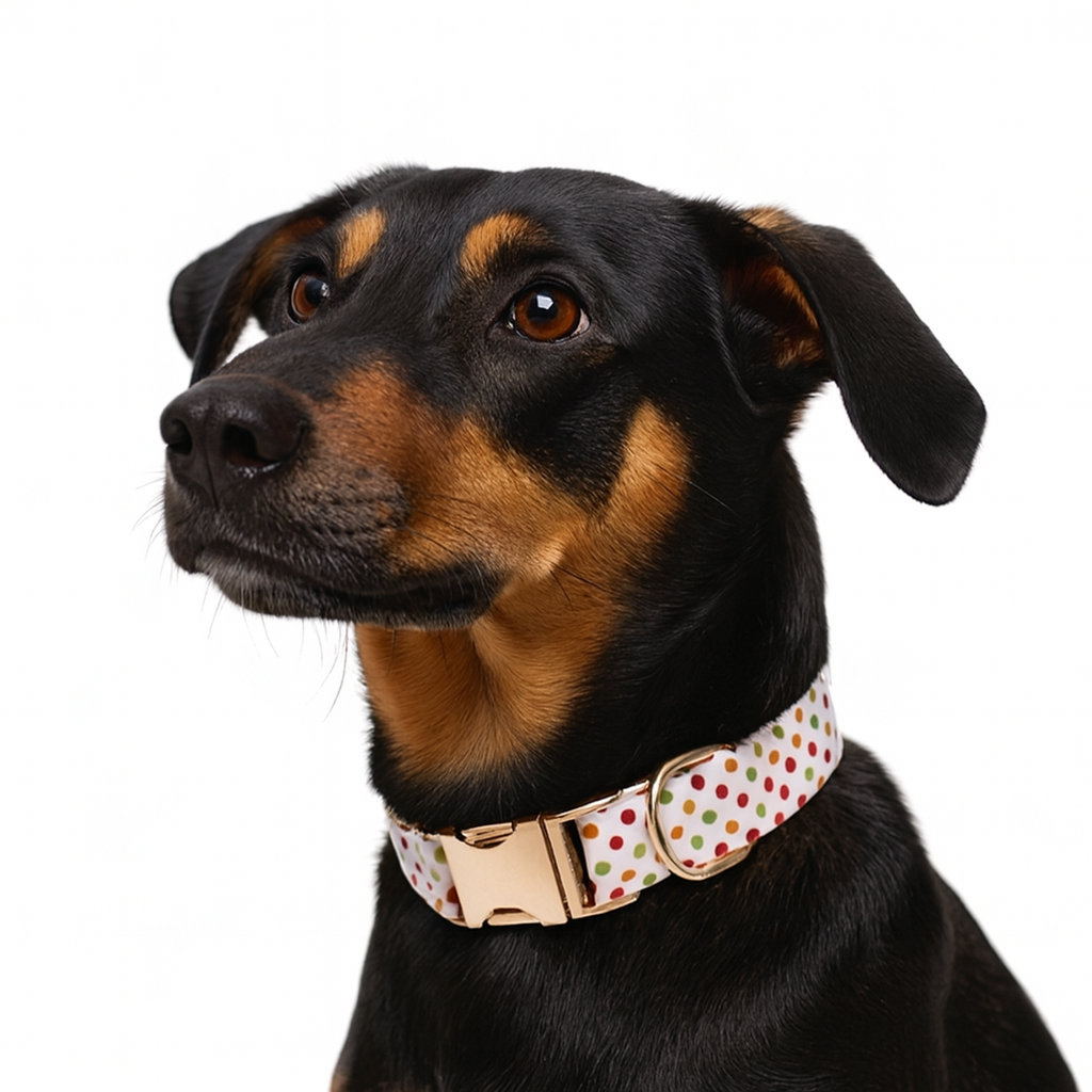 Confetti Dots Dog Collar & Leash Set