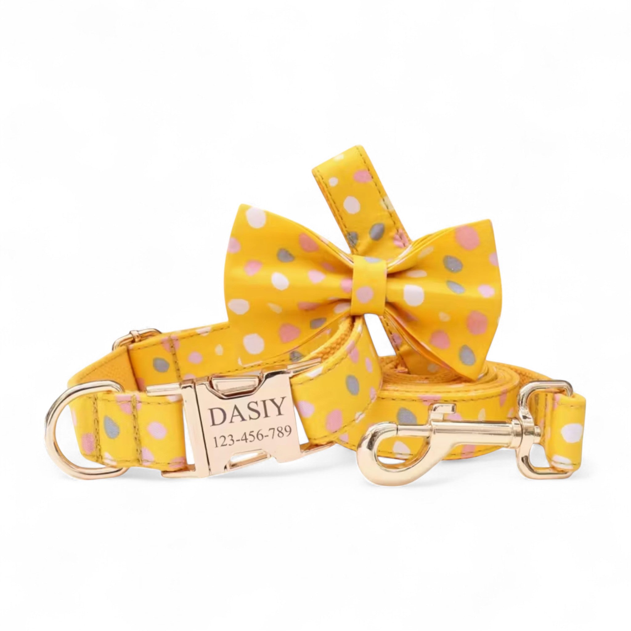 Sunny Dots Dog Collar & Leash Set