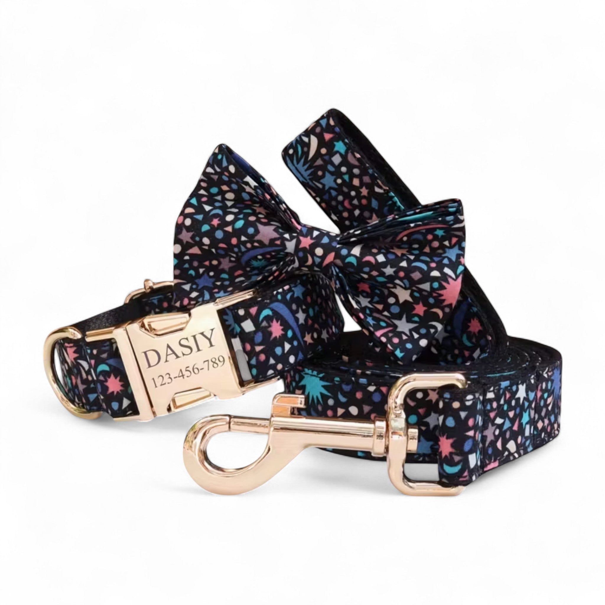 Midnight Magic Dog Collar & Leash Set