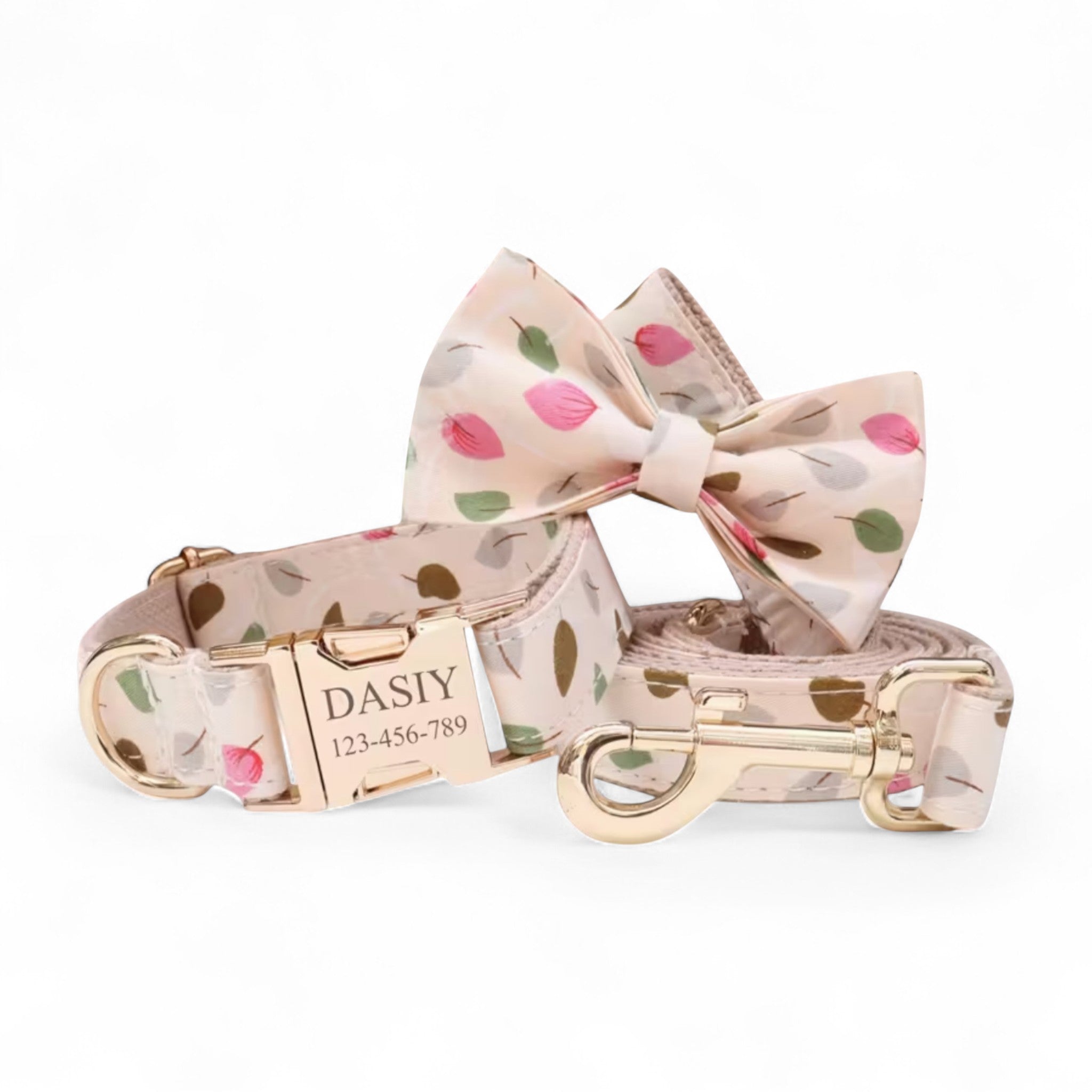 Blush Petal Dog Collar & Leash Set