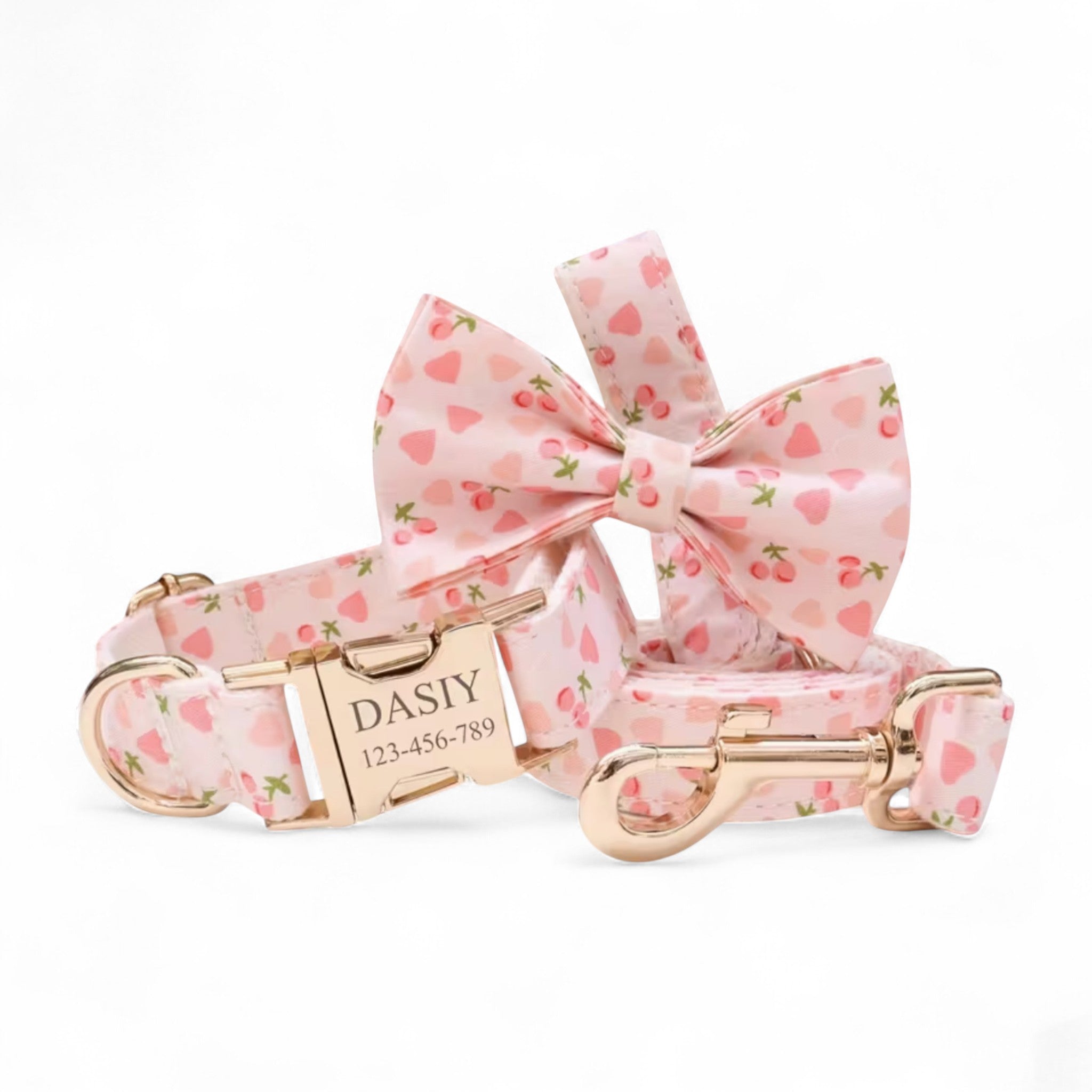 Strawberry Dream Dog Collar & Leash Set