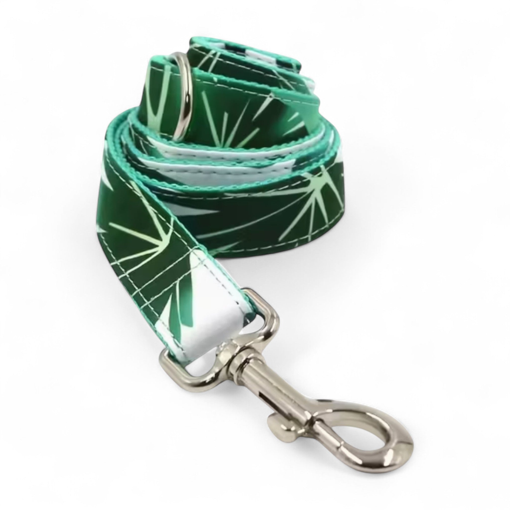Tropical Leaf Dog Collar & Leash Set