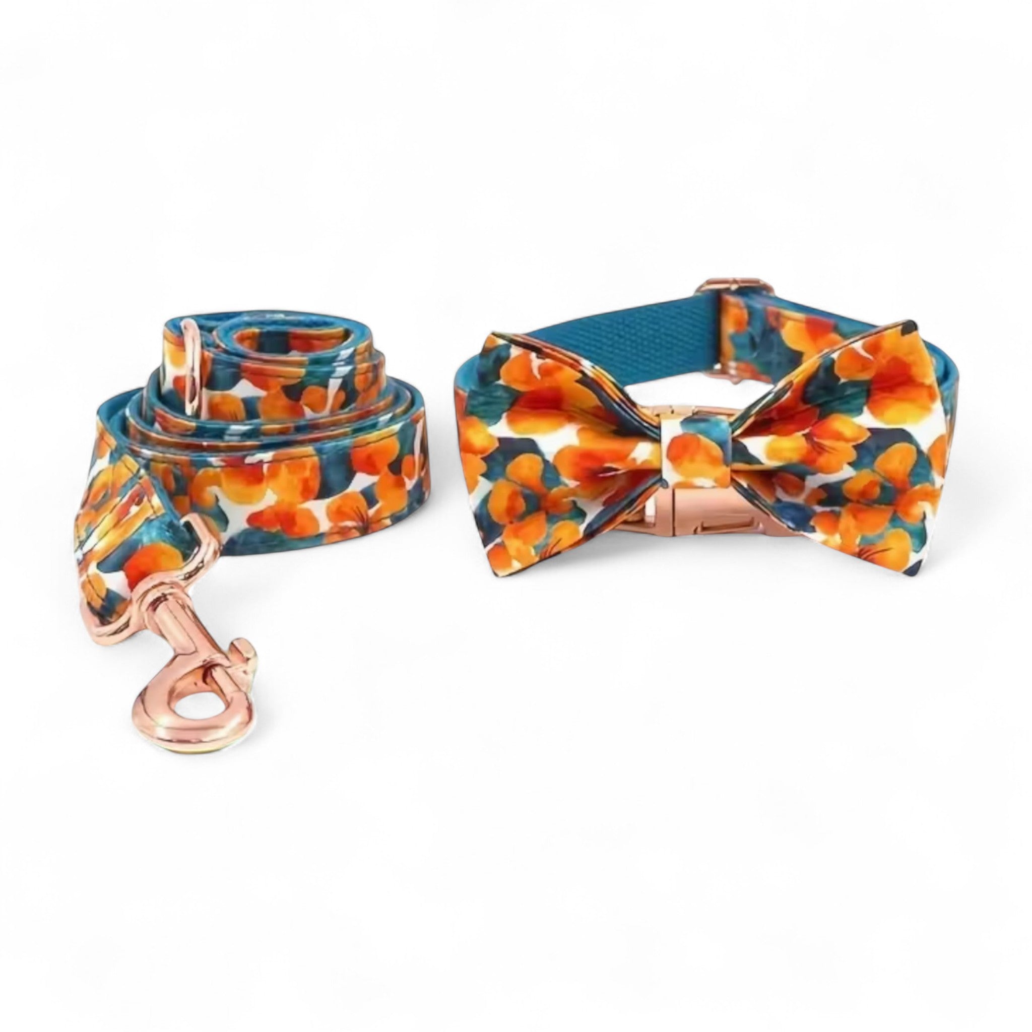 Golden Bloom Dog Collar & Leash Set