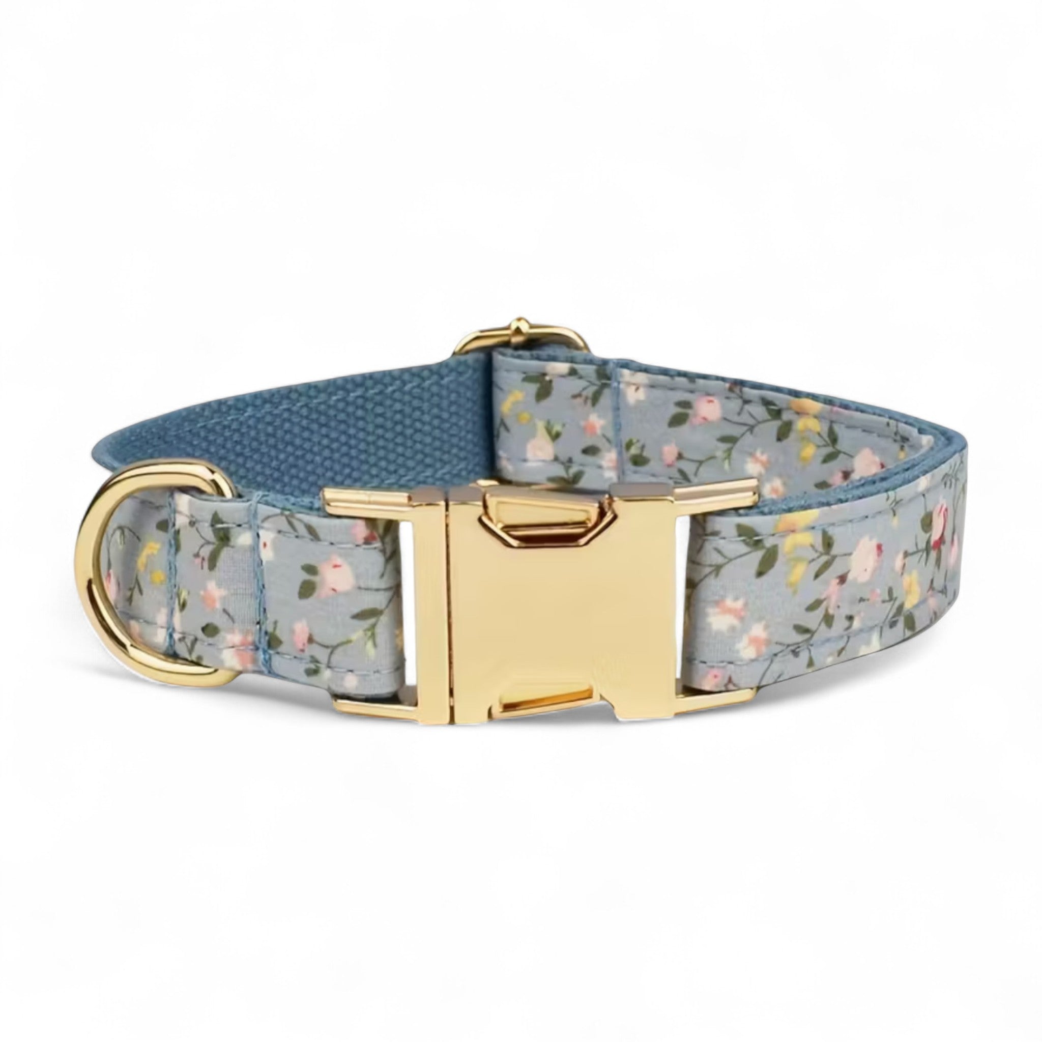 Blue Blossom Dog Collar & Leash Set