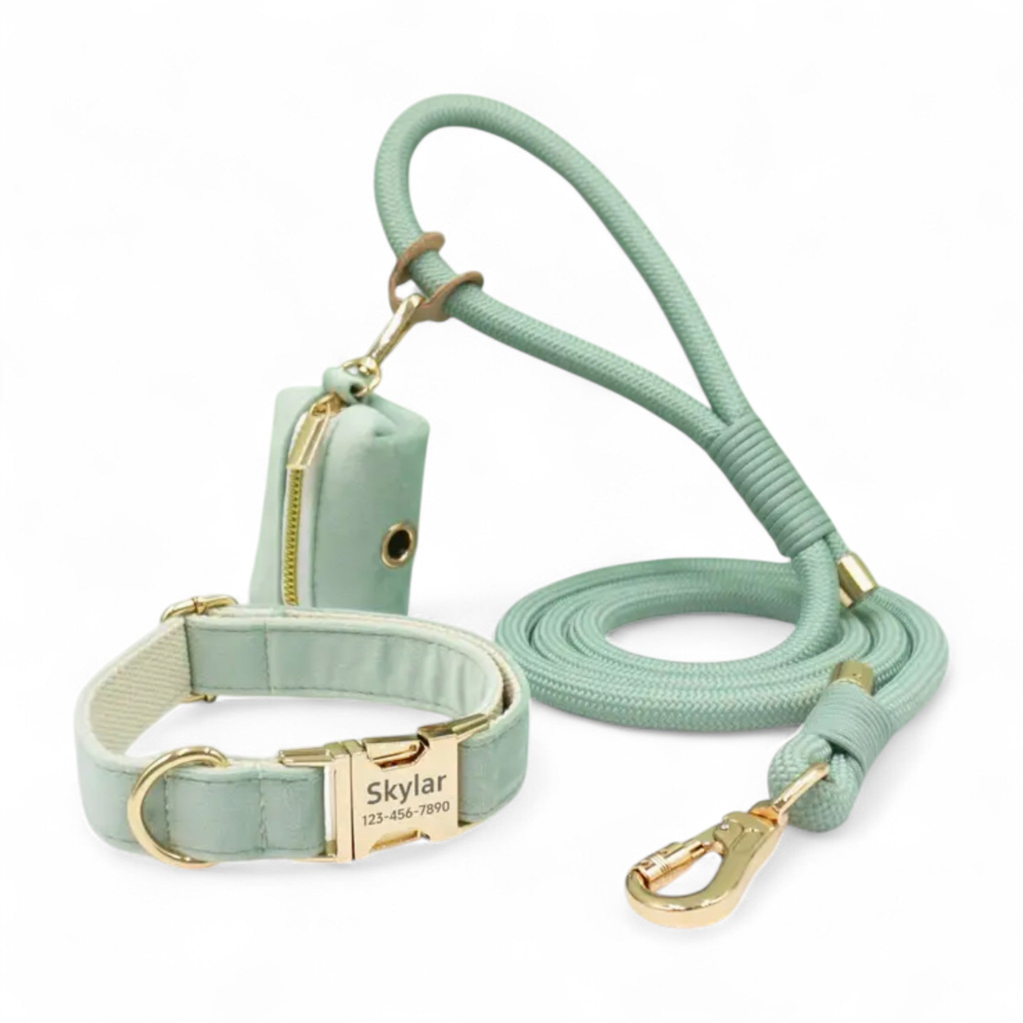 Personalized Rope Leash & Collar Set