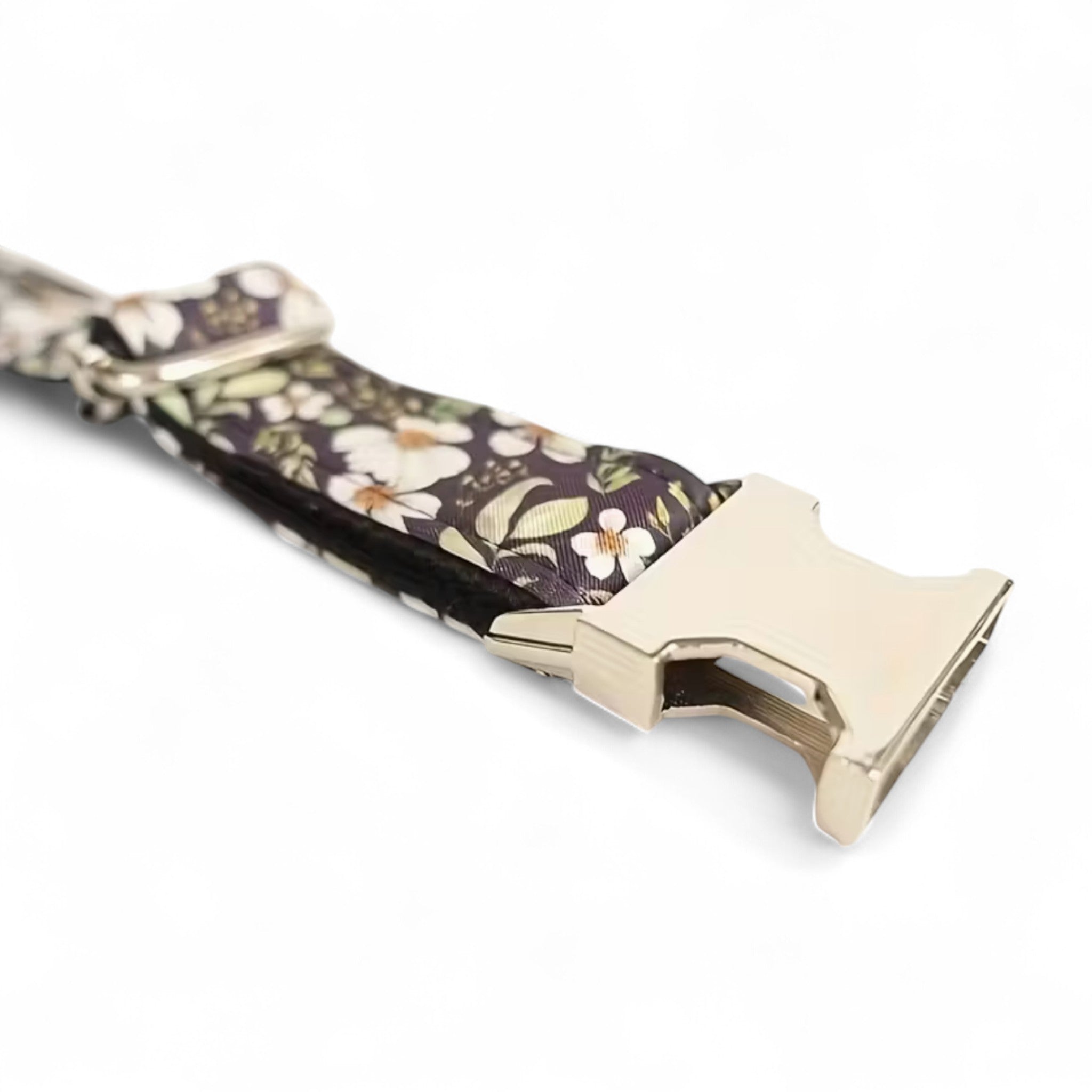 Midnight Meadow floral dog collar